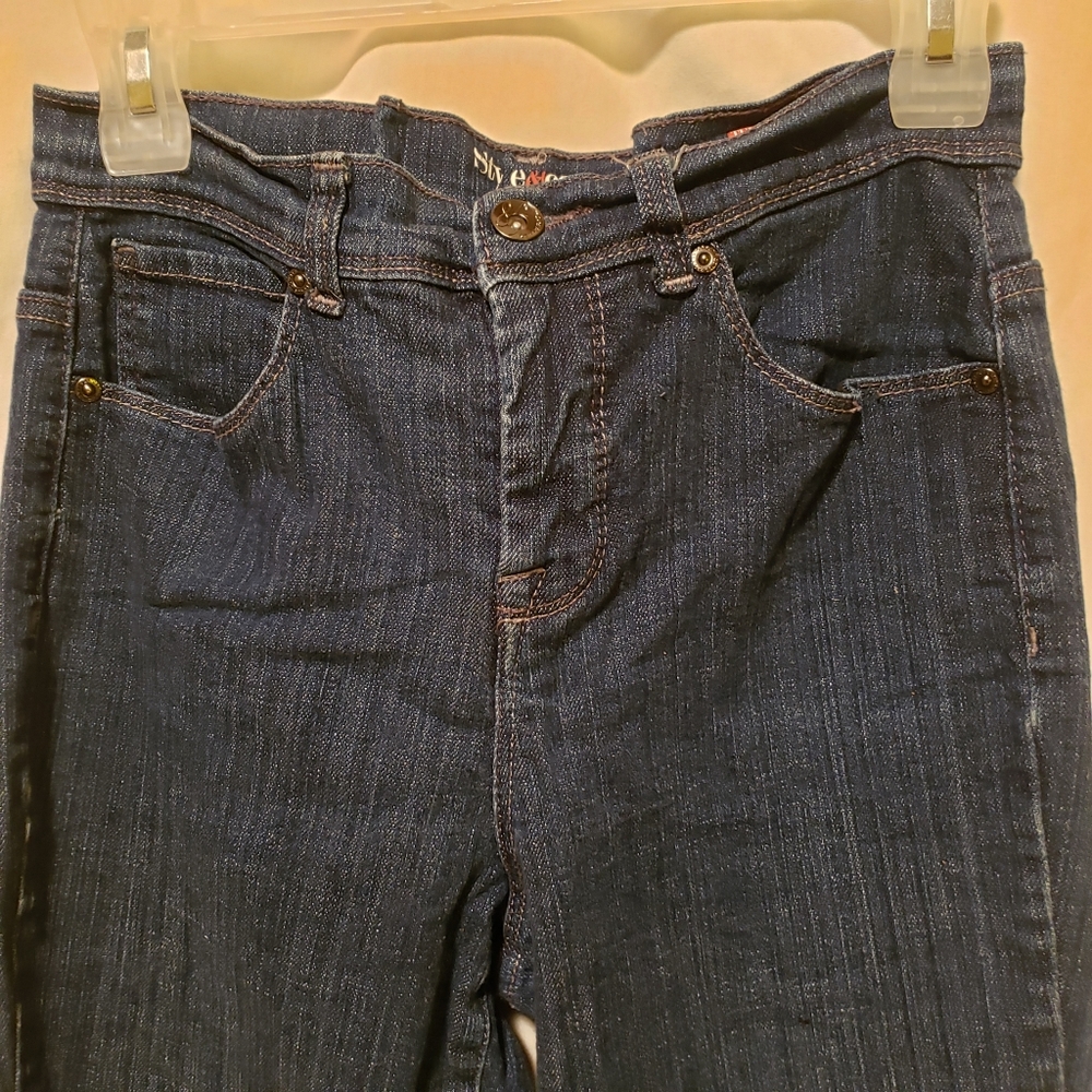 Style & Co Tummy Control Boot Cut Dark Blue Jeans - Picture 9 of 11